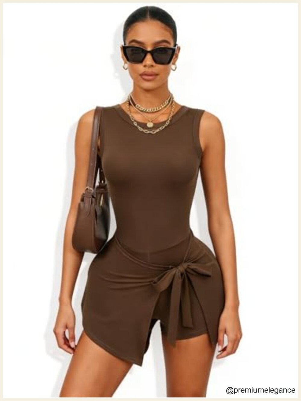 Sleeveless Bodycon Mini Dress Ruched Square Neck Scoop Back Nylon High Stretch
